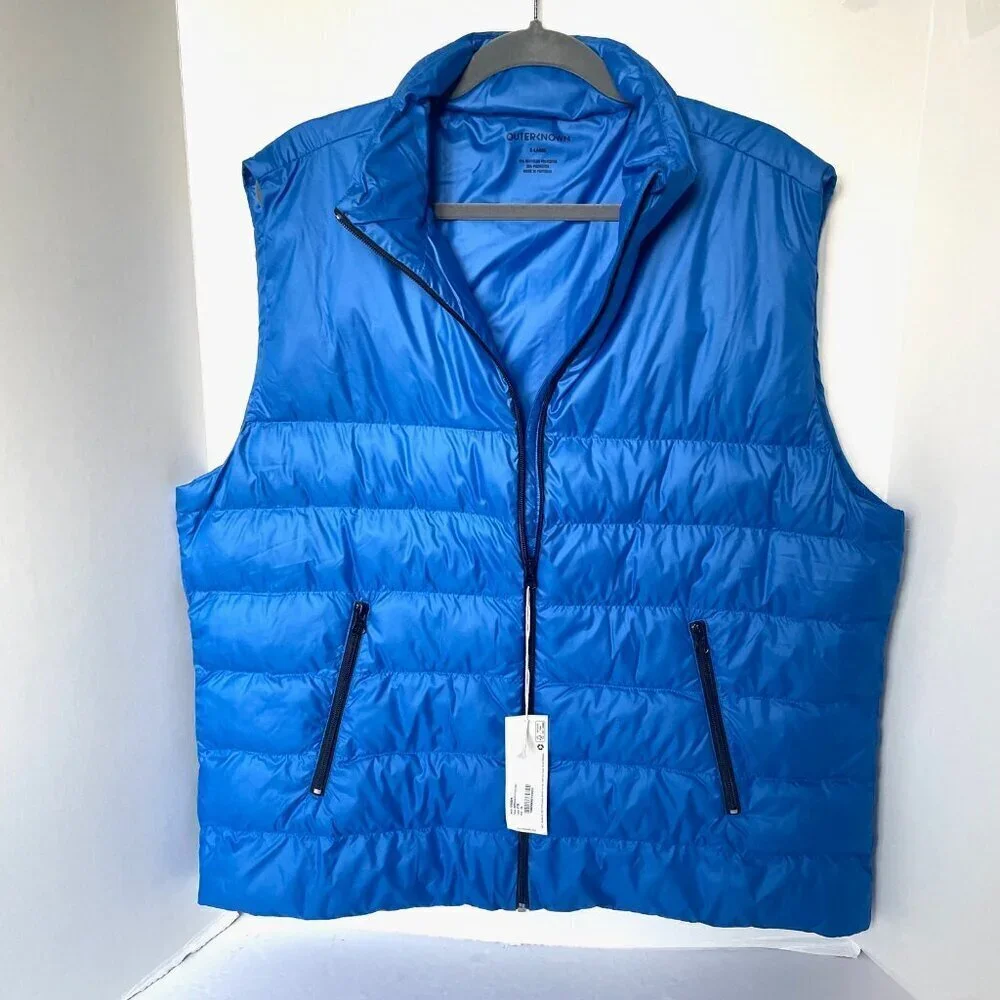 Outerknown Meridian Blue Puffer Vest Men’s - Picture 3 of 5